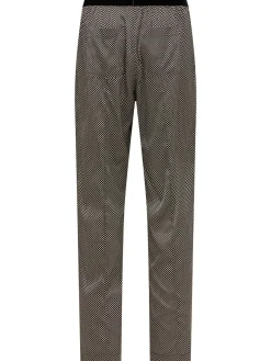 Pantaloni in seta stampa grafica