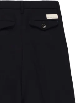 Pantaloni J-sandra in misto lana con pinces