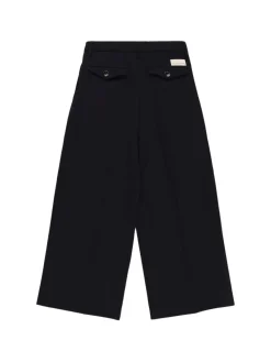 Pantaloni J-sandra in misto lana con pinces