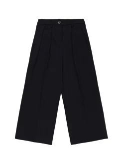 Pantaloni J-sandra in misto lana con pinces