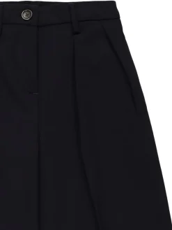Pantaloni J-sandra in misto lana con pinces