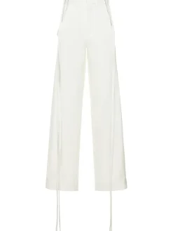 Pantaloni larghi Anneke in cotone cerato