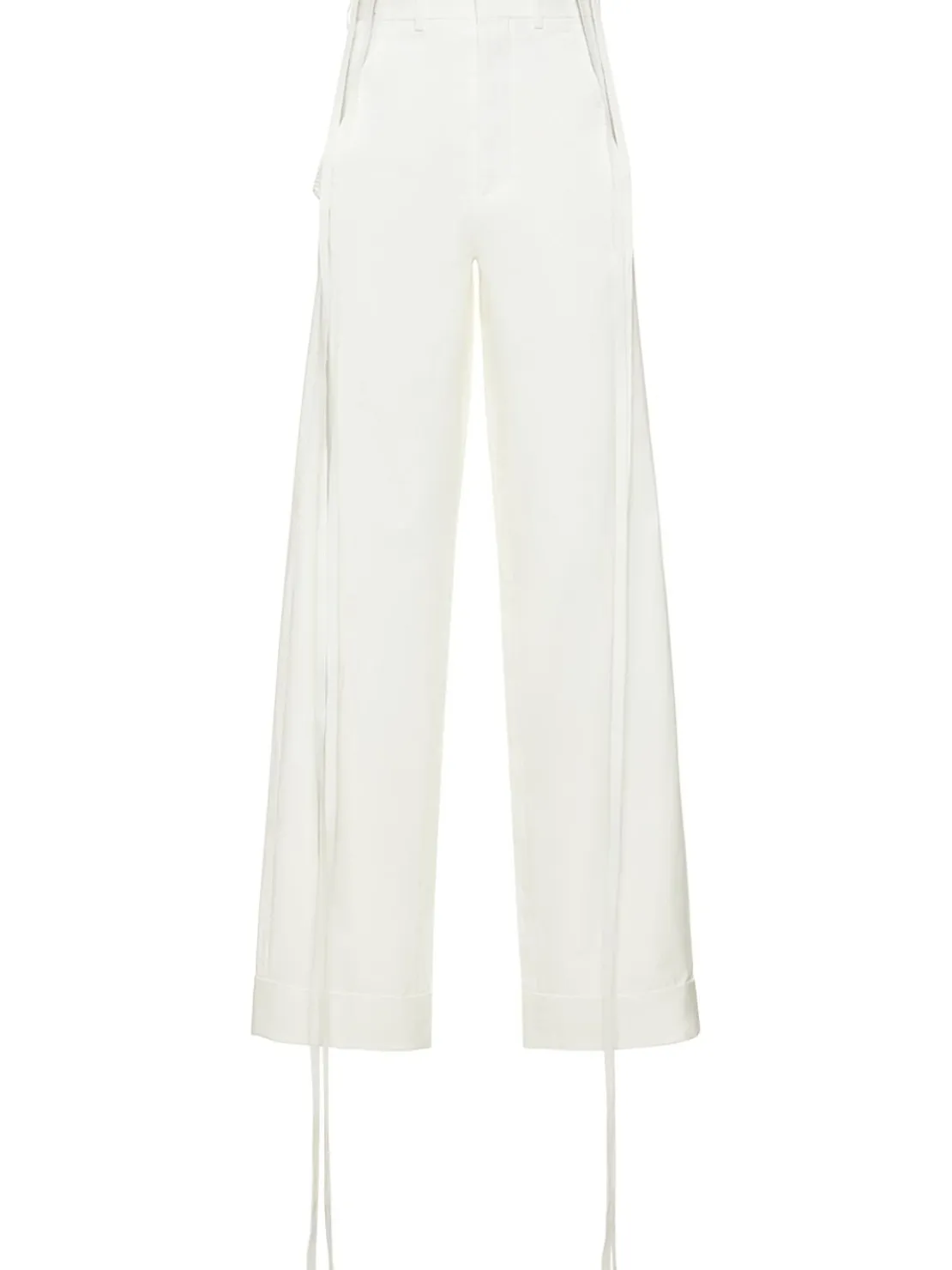 Pantaloni larghi Anneke in cotone cerato