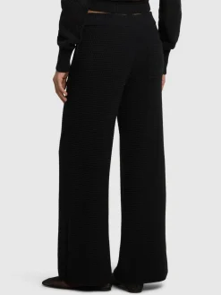 Pantaloni larghi in maglia di misto cotone