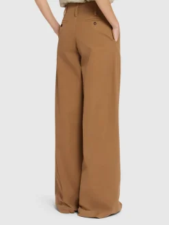 Pantaloni larghi in tela di cotone