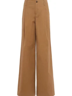 Pantaloni larghi in tela di cotone