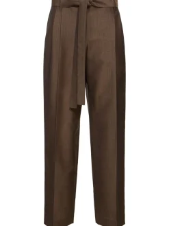 Pantaloni larghi Lonan in mohair e lana