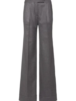 Pantaloni larghi sartoriali in cashmere