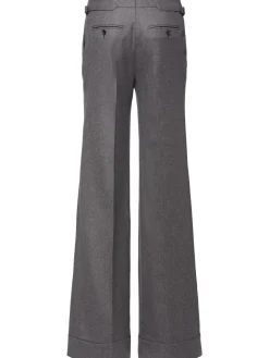 Pantaloni larghi sartoriali in cashmere