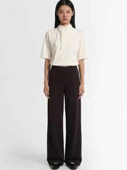 Pantaloni relaxed fit in misto lana