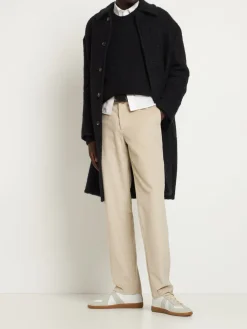 Pantaloni Rhys in cotone millerighe