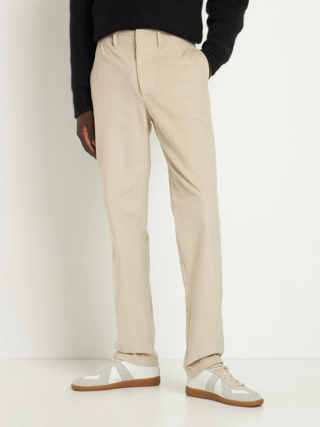 Pantaloni Rhys in cotone millerighe
