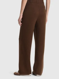 Pantaloni sartoriali in maglia di cashmere