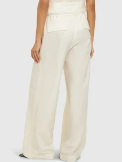Pantaloni scultorei in misto cotone