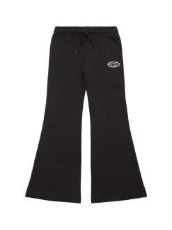 Pantaloni svasati in felpa di cotone con logo