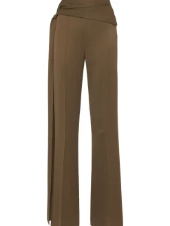 Pantaloni svasati in lana
