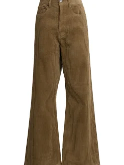Pantaloni svasati in millerighe