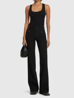 Pantaloni svasati sartoriali quattro tasche