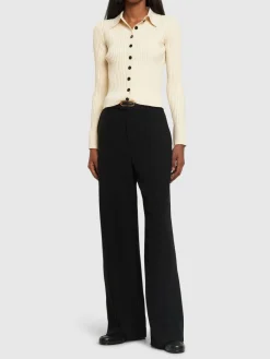 Pantaloni svasati vita media Weyes in crepe