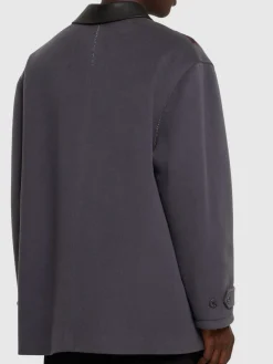Parka in lana leggera relaxed fit