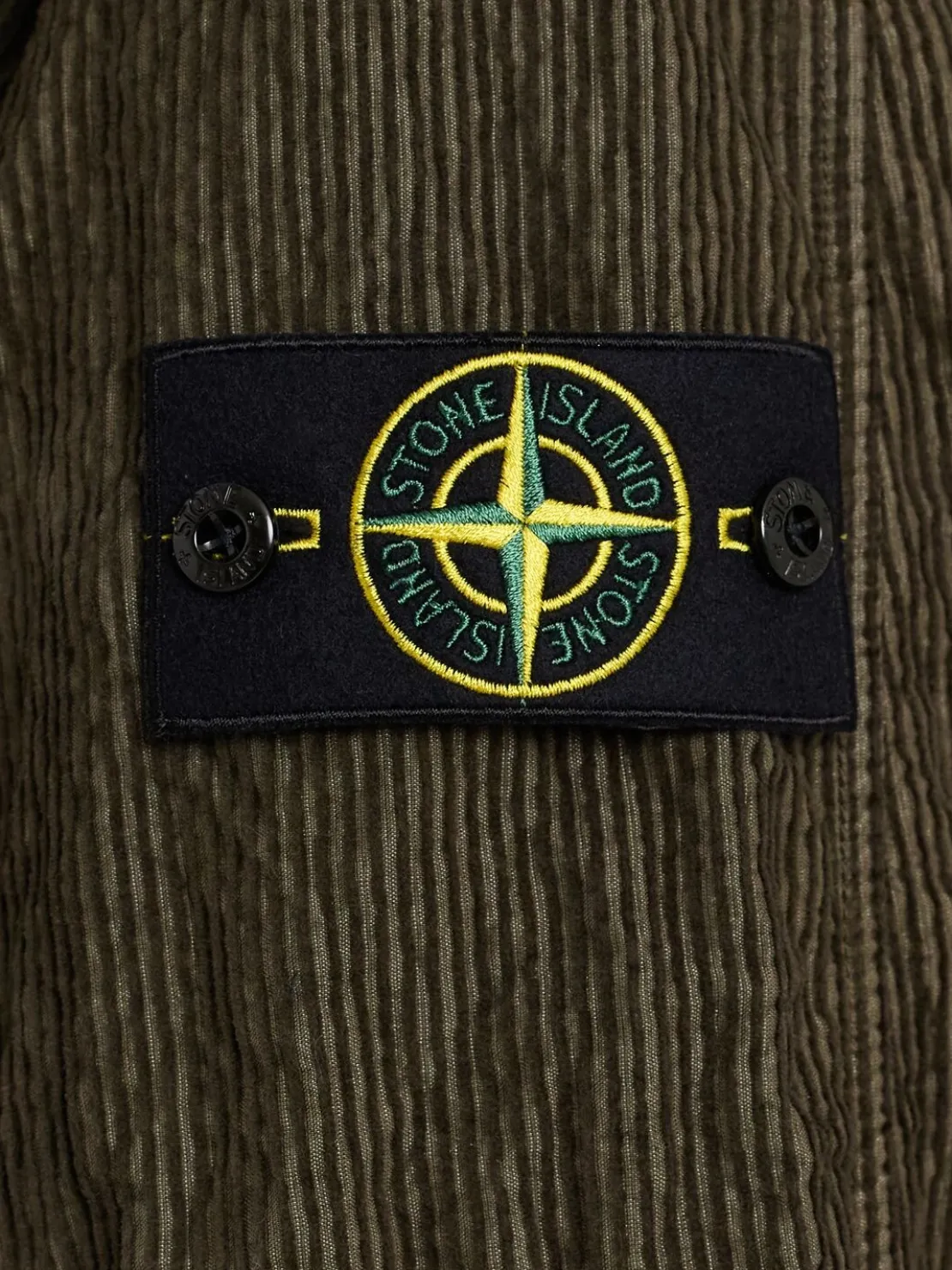 Parka lungo in misto cotone millerighe