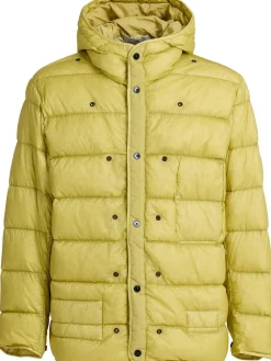 Parka lungo in misto cotone millerighe
