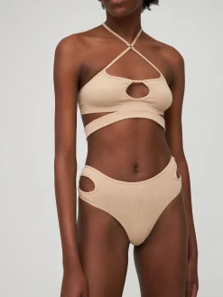 Perizoma in jersey a costine con cutout