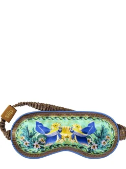 Pisces printed silk sleep mask