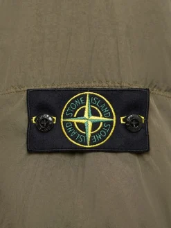 Piumino parka corto in nylon