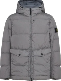 Piumino parka corto in nylon