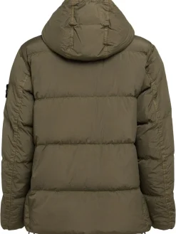 Piumino parka corto in nylon