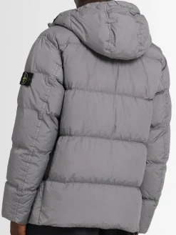 Piumino parka corto in nylon