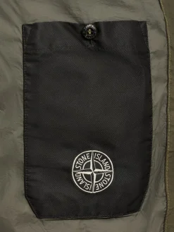 Piumino parka corto in nylon