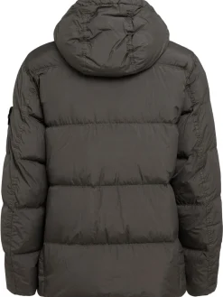 Piumino parka corto in nylon