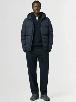 Piumino parka corto in nylon