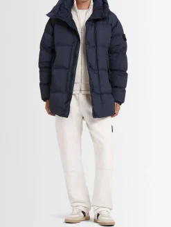 Piumino parka corto in nylon