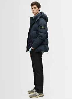 Piumino parka corto in nylon