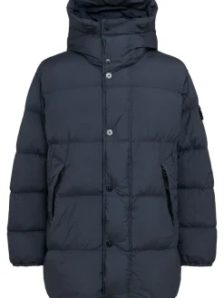Piumino parka corto in nylon