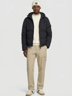 Piumino parka corto in ripstop