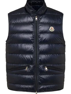 Piumino smanicato Gui in nylon trapuntato
