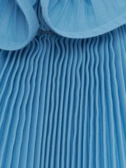 Pleated georgette long dress