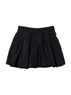 Pleated tech taffeta shorts