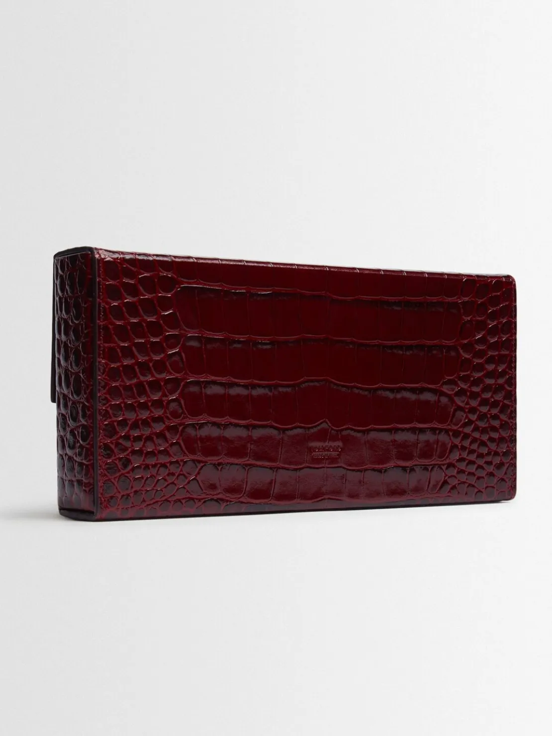 Pochette E/W in pelle stampa coccodrillo