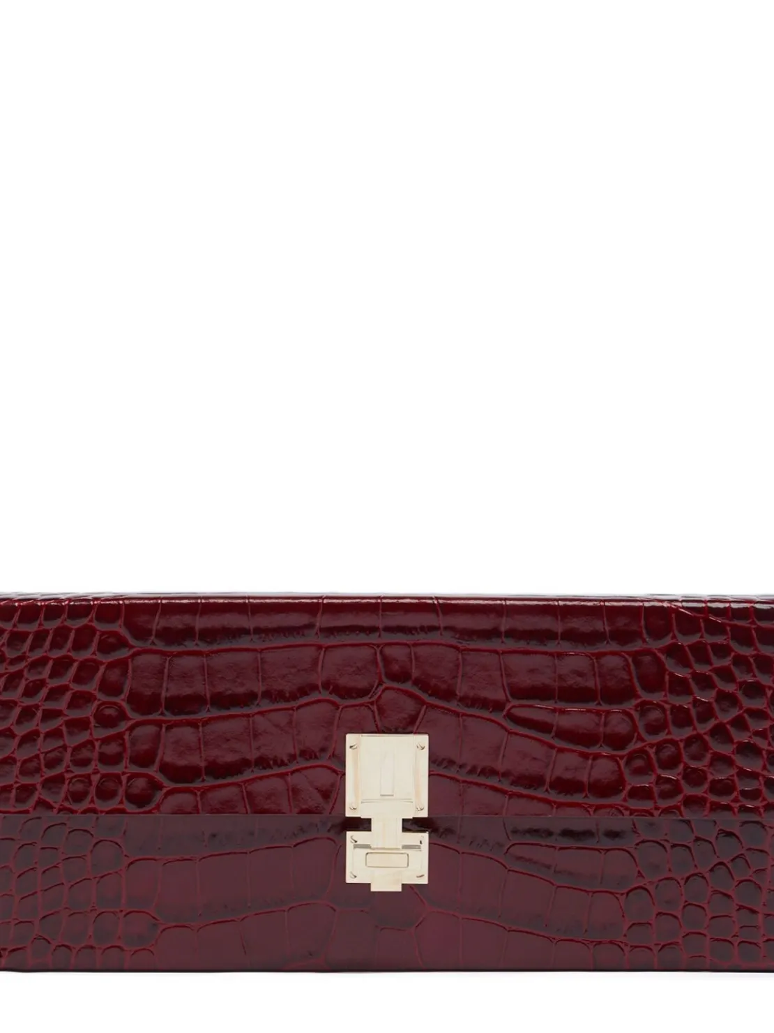 Pochette E/W in pelle stampa coccodrillo