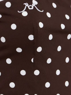 Polka dotted bustier playsuit