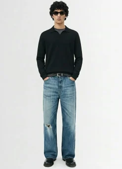 Polo in maglia di lana