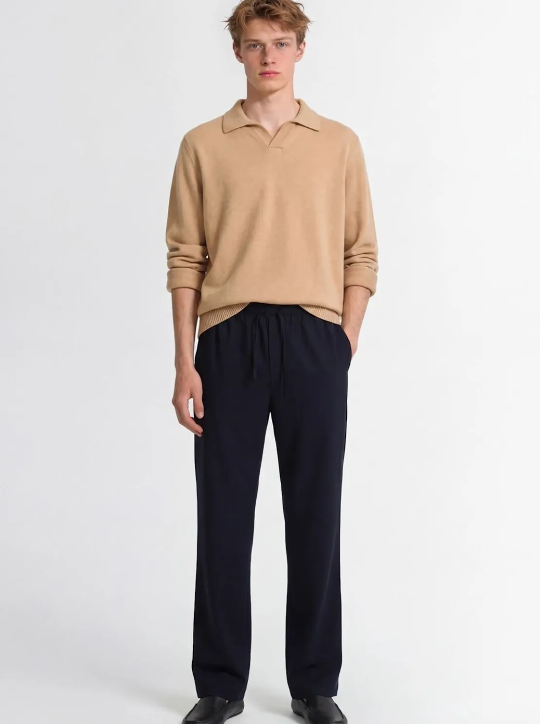 Polo in maglia di lana