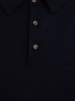 Polo in maglia di lana leggera