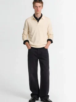 Polo in maglia di lana leggera