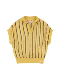 Polo in misto cotone a righe